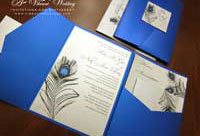 Thiệp cưới màu xanh dương