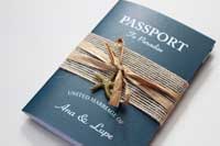 Một số mẫu thiệp cưới dạng Passport (hộ chiếu) đẹp